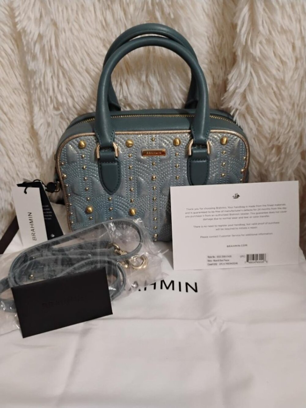 BRAHMIN Premier Collection Mara Studded Mini Satchel Bag NWT